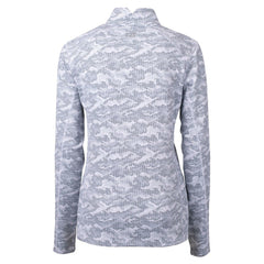 Cutter & Buck Women's Helmet Logo Traverse Camo Print Stretch Quarter-Zip Pullover Top - New Orleans Saints Pullover