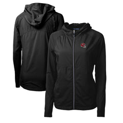 Cutter & Buck Women's Helmet Logo Adapt Eco Knit Hybrid Recycled Full-Zip Hoodie - Kansas City Chiefs Hoodies