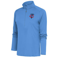 Light Blue Minnesota Twins Antigua Women's Tribute Half-Zip Pullover Top