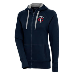 Navy Minnesota Twins Antigua Women's Victory Full-Zip Hoodie