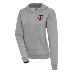 Heather Gray Minnesota Twins Antigua Women's Victory Pullover Hoodie
