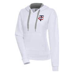 White Minnesota Twins Antigua Women's Victory Pullover Hoodie