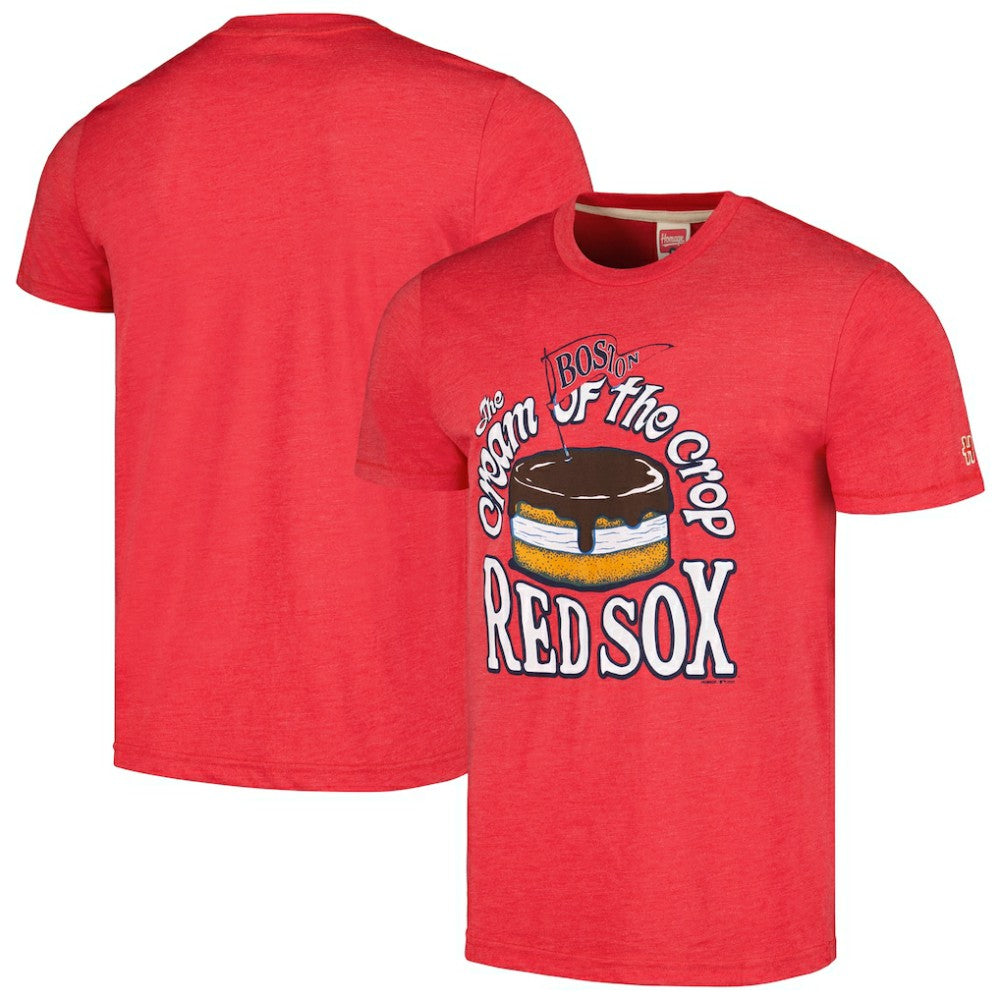 Red Boston Red Sox Homage Cream of the Crop Hyper Local Tri-Blend T-Shirt