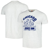 Ash Chicago Cubs Homage Bleacher Bums Hyper Local Tri-Blend T-Shirt