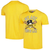 Gold Pittsburgh Pirates Homage Doodle Collection We Are Fam-A-Lee Tri-Blend T-Shirt
