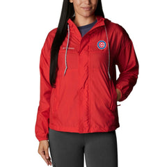Red Chicago Cubs Columbia Women's Flash Challenger Full-Zip Windbreaker Jacket