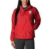 Red Philadelphia Phillies Columbia Women's Flash Challenger Full-Zip Windbreaker Jacket