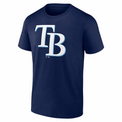 Navy Tampa Bay Rays Logo Athletic Official Logo T-Shirt