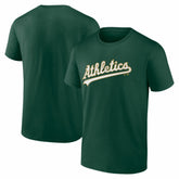 Green Athletics Logo Athletic Wordmark T-Shirt