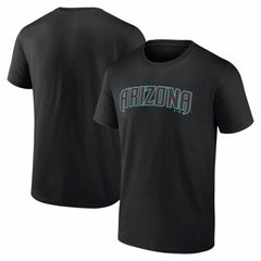 Black Arizona Diamondbacks Logo Athletic Wordmark T-Shirt