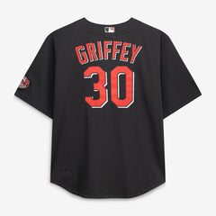 Black Ken Griffey Jr. Cincinnati Reds Mitchell & Ness Big & Tall Cooperstown Mesh Batting Practice Jersey