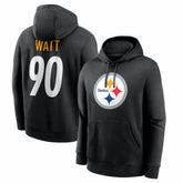T.J. Watt Name & Number Fleece Hoodie - Pittsburgh Steelers Hoodies