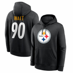 T.J. Watt Name & Number Fleece Hoodie - Pittsburgh Steelers Hoodies