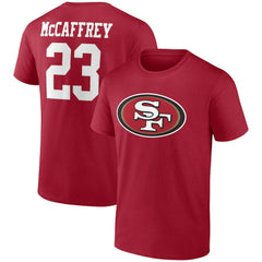 Christian McCaffrey Player Icon Name & Number T-Shirt - San Francisco 49ers T-shirts