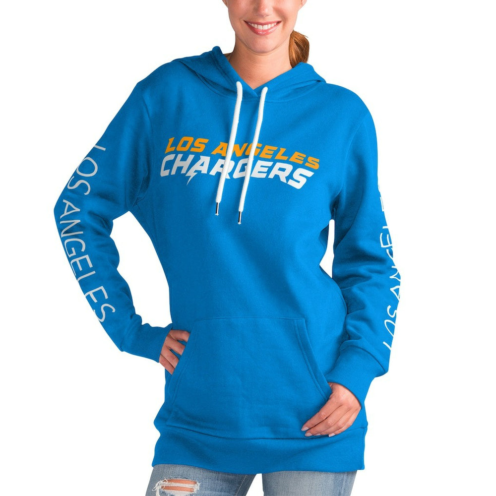 G-III 4Her by Carl Banks Women's Extra Inning Pullover Hoodie - Los Angeles Chargers Hoodies