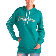 G-III 4Her by Carl Banks Women's Extra Inning Pullover Hoodie - Miami Dolphins Hoodies