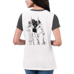G-III 4Her by Carl Banks Women's Fashion Illustration T-Shirt - Las Vegas Raiders T-shirts