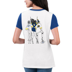 G-III 4Her by Carl Banks Women's Fashion Illustration T-Shirt - Los Angeles Rams T-shirts