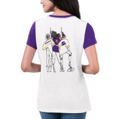 G-III 4Her by Carl Banks Women's Fashion Illustration T-Shirt - Minnesota Vikings T-shirts