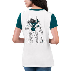 G-III 4Her by Carl Banks Women's Fashion Illustration T-Shirt - Philadelphia Eagles T-shirts
