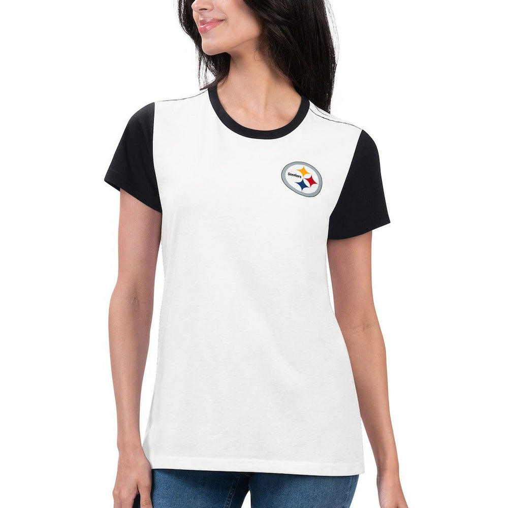 G-III 4Her by Carl Banks Women's Fashion Illustration T-Shirt - Pittsburgh Steelers T-shirts
