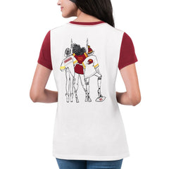 G-III 4Her by Carl Banks Women's Fashion Illustration T-Shirt - Washington Commanders T-shirts