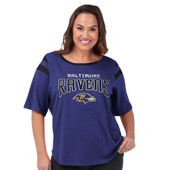 G-III 4Her by Carl Banks Women's Plus Size Linebacker T-Shirt - Baltimore Ravens T-shirts
