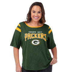 G-III 4Her by Carl Banks Women's Plus Size Linebacker T-Shirt - Green Bay Packers T-shirts
