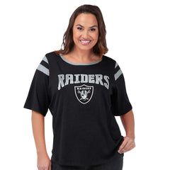 G-III 4Her by Carl Banks Women's Plus Size Linebacker T-Shirt - Las Vegas Raiders T-shirts