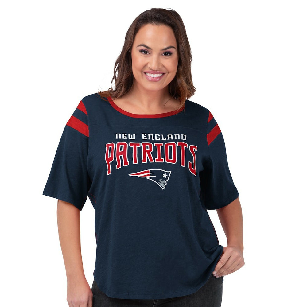 G-III 4Her by Carl Banks Women's Plus Size Linebacker T-Shirt - New England Patriots T-shirts