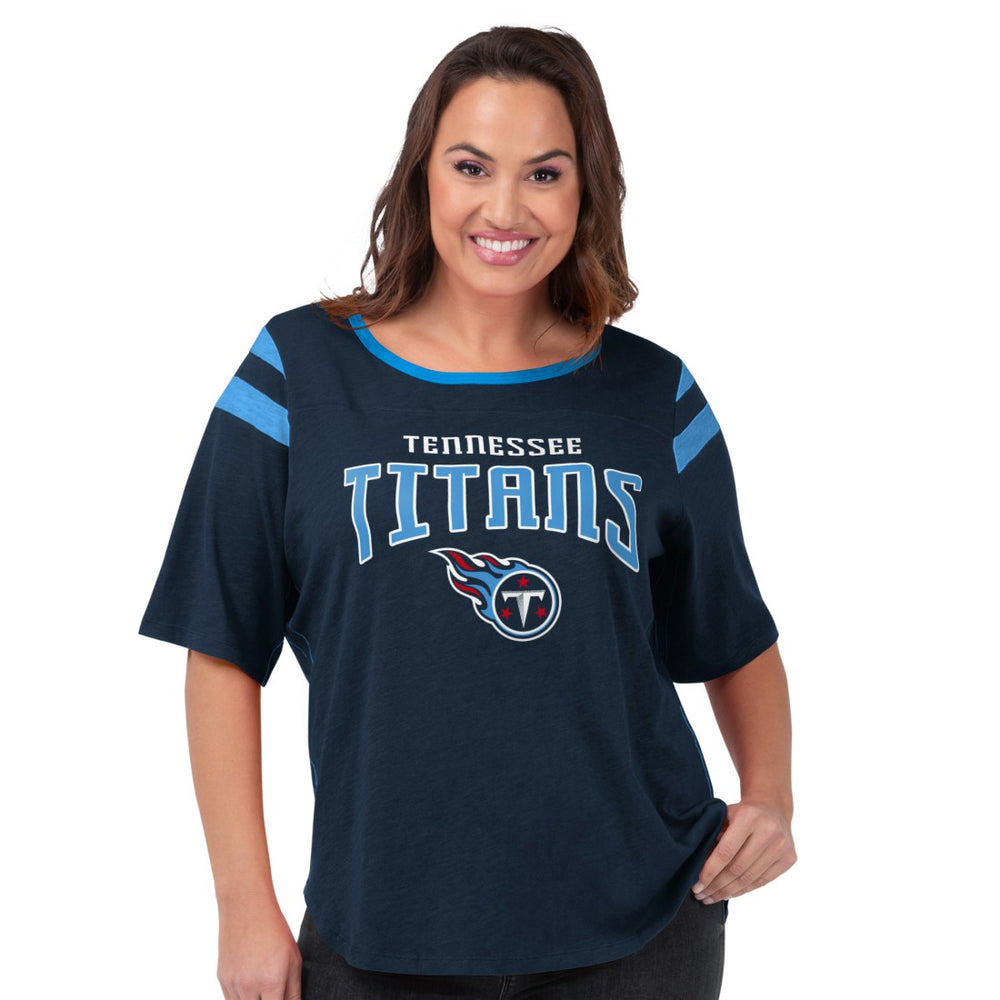 G-III 4Her by Carl Banks Women's Plus Size Linebacker T-Shirt - Tennessee Titans T-shirts