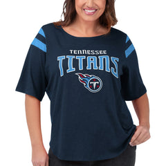 G-III 4Her by Carl Banks Women's Plus Size Linebacker T-Shirt - Tennessee Titans T-shirts