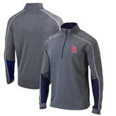 Charcoal/Navy St. Louis Cardinals Columbia Omni-Wick Shotgun 2.0 Quarter-Zip Pullover Top