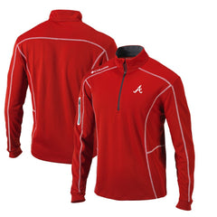 Red Atlanta Braves Columbia Omni-Wick Shotgun Quarter-Zip Pullover Top