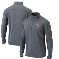 Heather Gray Boston Red Sox Columbia Omni-Wick Shotgun Quarter-Zip Pullover Top