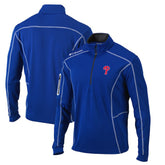 Royal Philadelphia Phillies Columbia Omni-Wick Shotgun Quarter-Zip Pullover Top