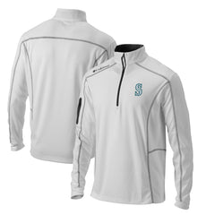 White Seattle Mariners Columbia Omni-Wick Shotgun Quarter-Zip Pullover Top