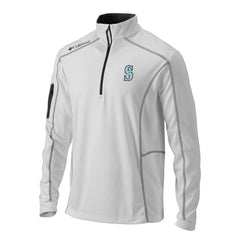 White Seattle Mariners Columbia Omni-Wick Shotgun Quarter-Zip Pullover Top
