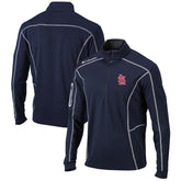Navy St. Louis Cardinals Columbia Omni-Wick Shotgun Quarter-Zip Pullover Top