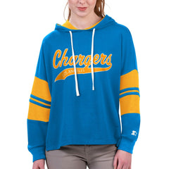 Starter Women's Bump And Run Long Sleeve Hoodie T-Shirt - Los Angeles Chargers Hoodies