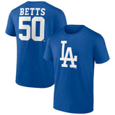 Royal Mookie Betts Los Angeles Dodgers Player Icon Name & Number T-Shirt