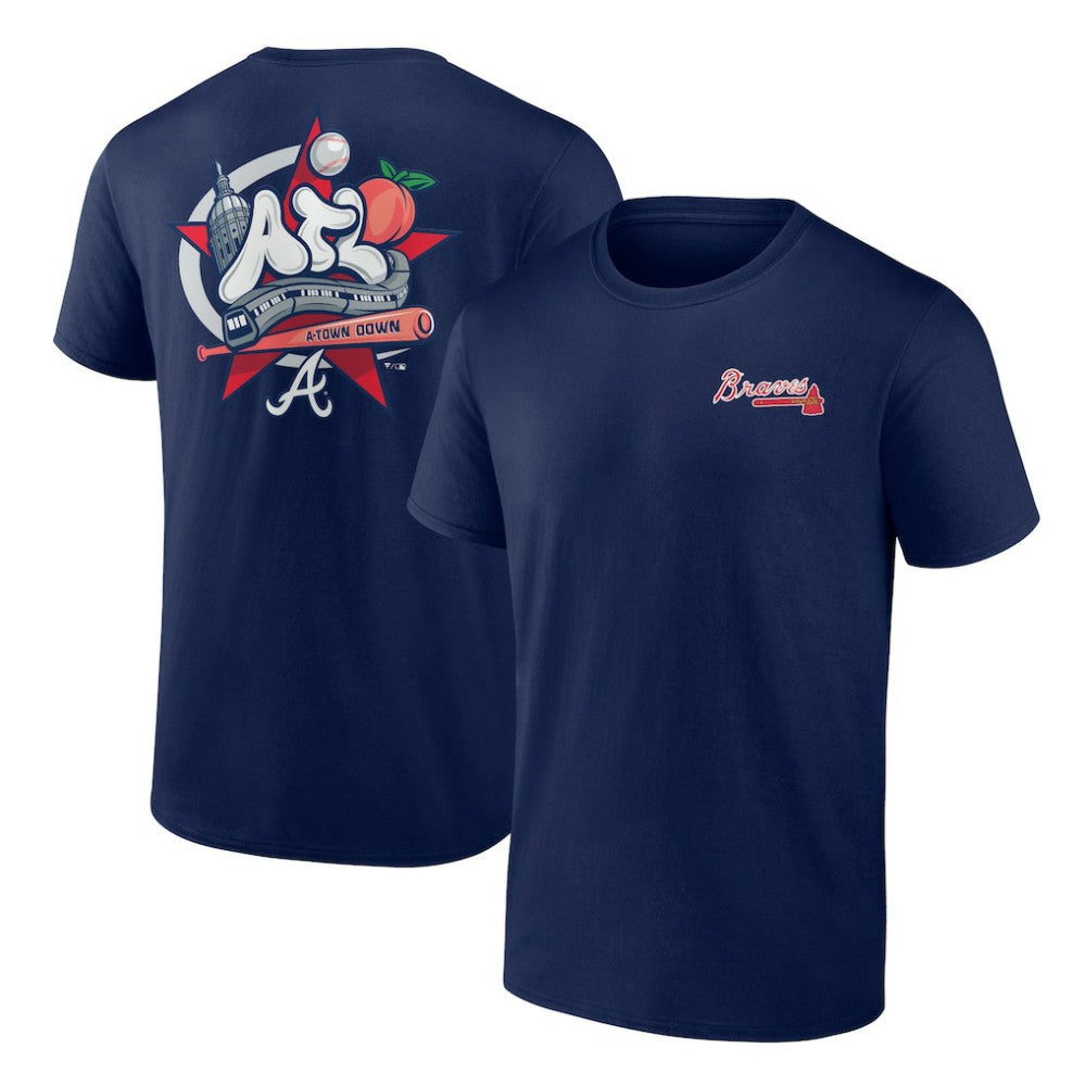 Navy Atlanta Braves Hometown Collection Nice Kicks T-Shirt