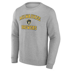 Heather Gray Milwaukee Brewers Heart & Soul Pullover Sweatshirt