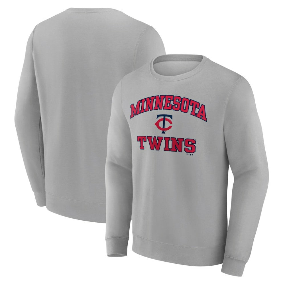 Heather Gray Minnesota Twins Heart & Soul Pullover Sweatshirt