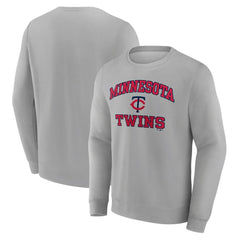 Heather Gray Minnesota Twins Heart & Soul Pullover Sweatshirt