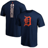 Navy Detroit Tigers Playmaker Name & Number T-Shirt