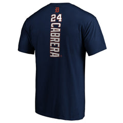 Navy Detroit Tigers Playmaker Name & Number T-Shirt