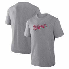 Heather Gray Washington Nationals Fanatics Play Tribute Tri-Blend T-Shirt
