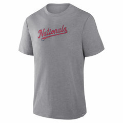 Heather Gray Washington Nationals Fanatics Play Tribute Tri-Blend T-Shirt