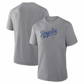 Heather Gray Kansas City Royals Fanatics Play Tribute Tri-Blend T-Shirt